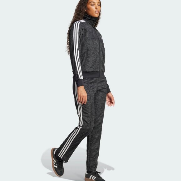 ADIDAS Women's Black Snake Print Firebird Track Suit - Picture 2 of 15